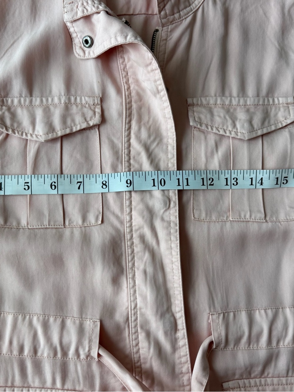 Max Jeans Utility Vest Women's Size M Blush Pink Sleeveless Belted Cargo Vest - Picture 9 of 9